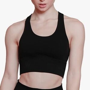INNERSY Sports Bra Padded Mid-Impact Racerback Workout Wirefree Yoga Large #2876